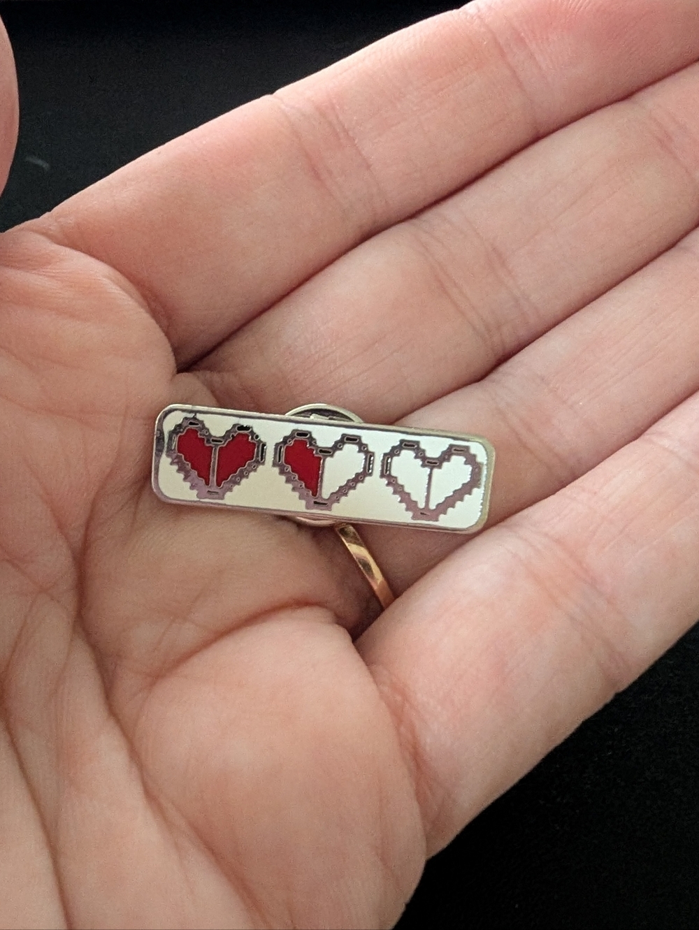 Pixel Heart Health Bar Enamel Pin